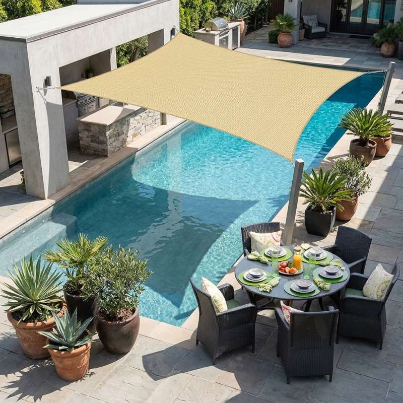 Voile d'ombrage HDPE Produits de protection solaire pour la maison Voile d'ombrage HDPE Produits de protection solaire pour la maison