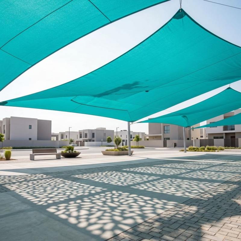 Voile d'ombrage 100 % PEHD vierge, bloc UV, auvent à mailles perméables